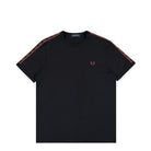 Fred Perry Contrast Tape Ringer T-Shirt Black T-Shirt M4613-50C | Overkill
