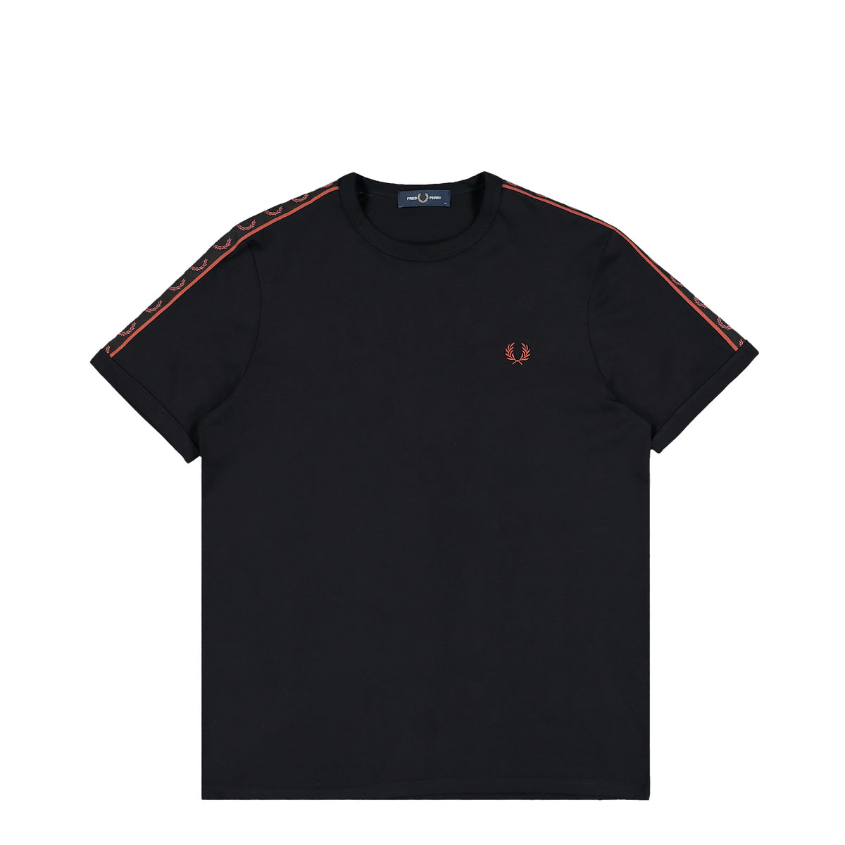 Fred Perry Contrast Tape Ringer T-Shirt Black T-Shirt M4613-50C | Overkill

