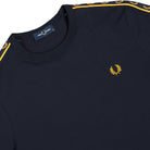 Fred Perry Contrast Tape Ringer T-Shirt Navy T-Shirt M4613-51C Detailfoto | Overkill
