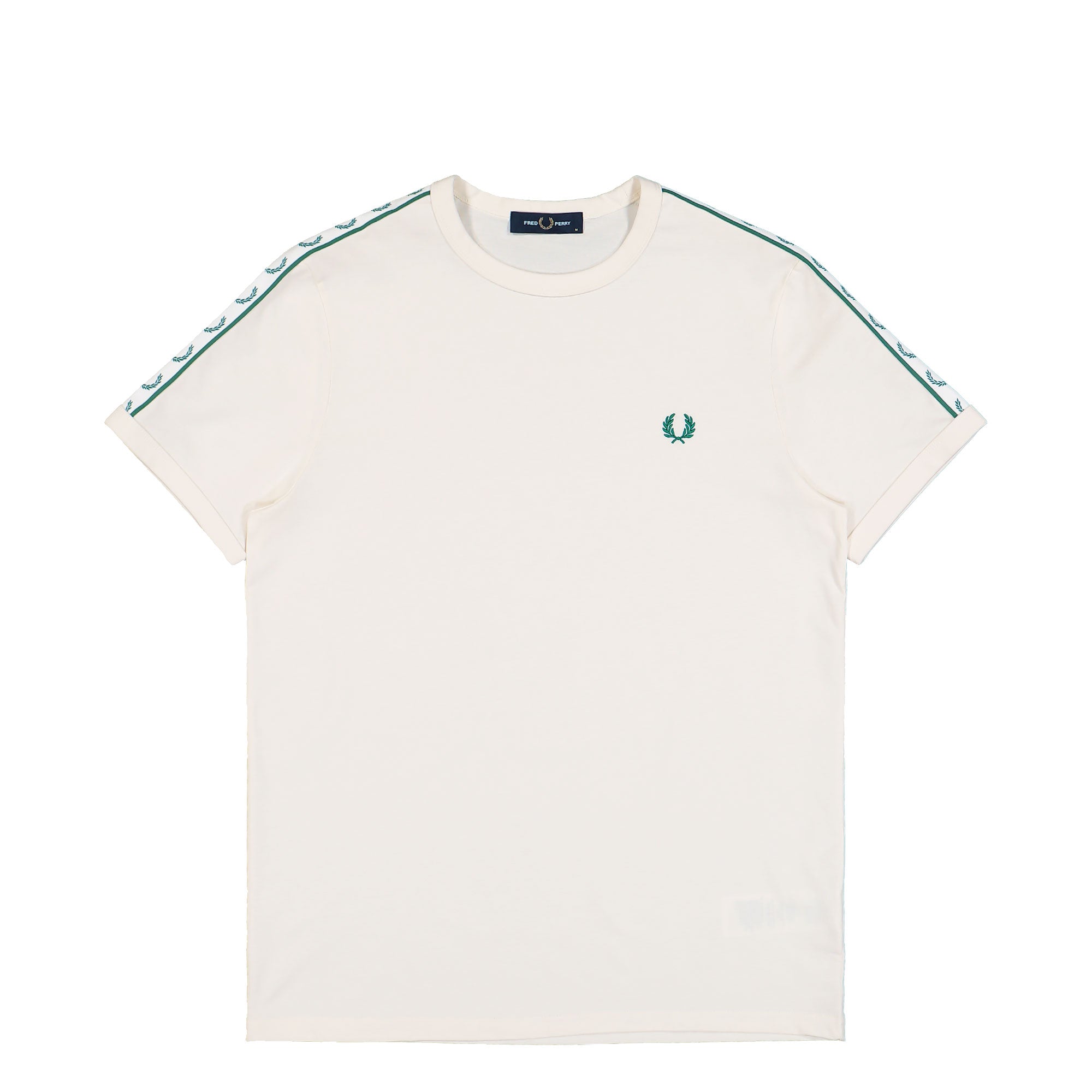 Fred Perry Contrast Tape Ringer T-Shirt Ecru T-Shirts M4613-560 | Overkill
