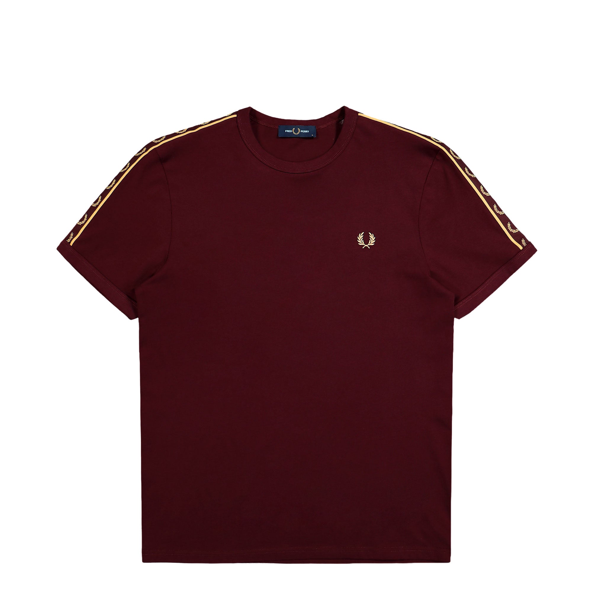 Fred Perry Contrast Tape Ringer T-Shirt Oxblood / Champagne T-Shirt M4613-69A | Overkill

