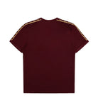 Fred Perry Contrast Tape Ringer T-Shirt Oxblood / Champagne T-Shirt M4613-69A Close-up | Overkill
