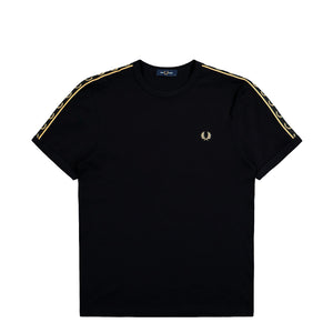 Fred Perry Contrast Tape Ringer T-Shirt Black / Champagne T-Shirt M4613-90A | Overkill
