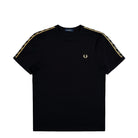 Fred Perry Contrast Tape Ringer T-Shirt Black / Champagne T-Shirt M4613-90A | Overkill

