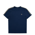 Fred Perry Contrast Tape Ringer T-Shirt Tennis Blue / Champagne T-Shirt M4613-91A | Overkill
