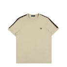 Fred Perry Contrast Tape Ringer T-Shirt Warm Grey / Brick T-Shirts M4613-U84 | Overkill
