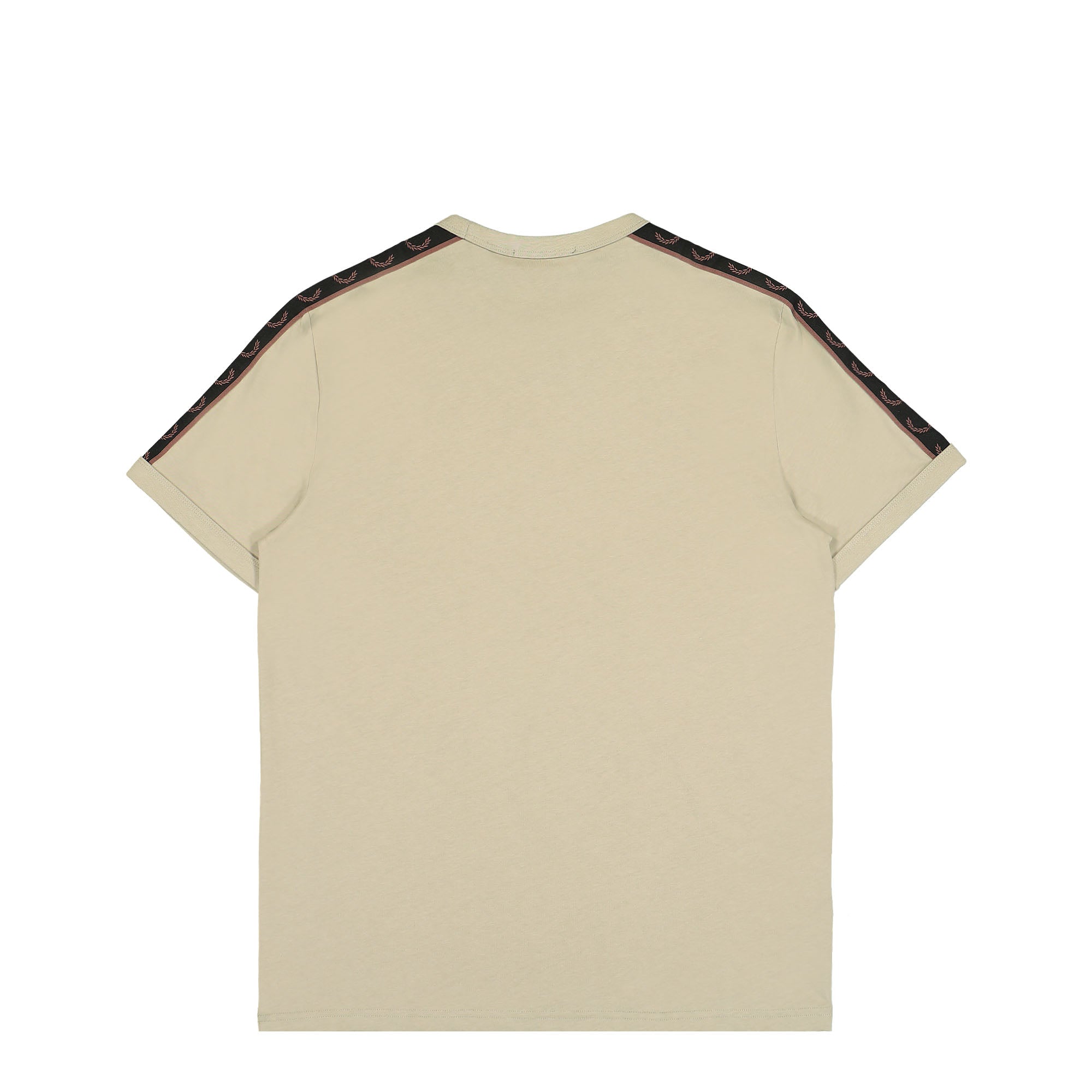 Fred Perry Contrast Tape Ringer T-Shirt Warm Grey / Brick T-Shirts Material | Overkill