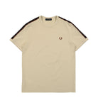 Fred Perry Contrast Tape Ringer T-Shirt Oatmeal / Whisky Brown T-Shirts M4613-W69 | Overkill