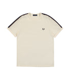Fred Perry Contrast Tape Ringer T-Shirt Ecru / Carrington Brick T-Shirts M4613-X81 | Overkill