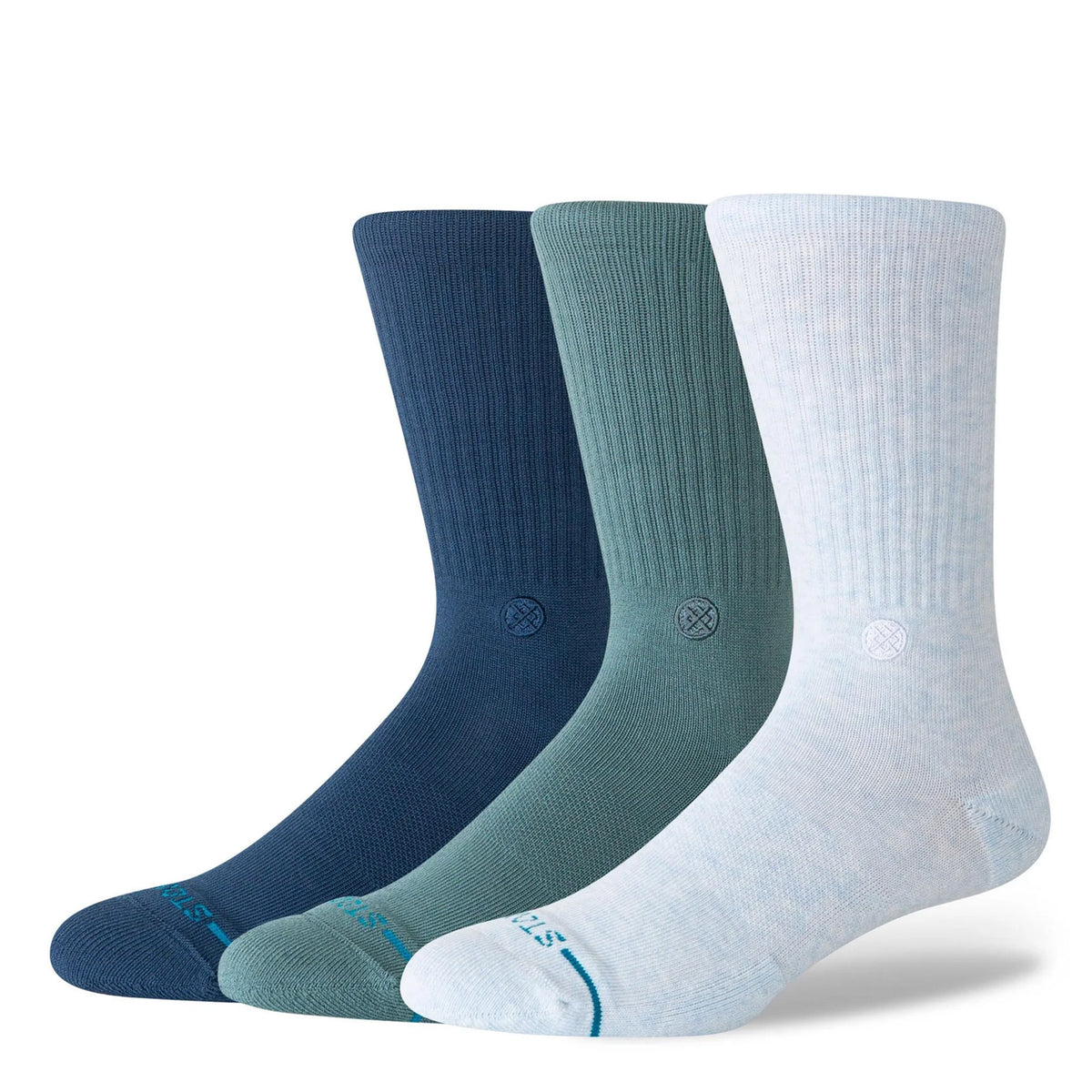 Stance Icon 3 Pack Socks Mist Socks M556D18ICP-MIS Close-up | Overkill
