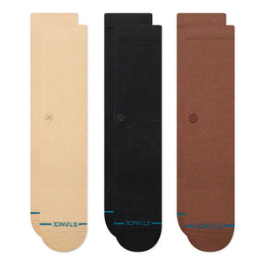 Stance Icon 3 Pack Socks Tan Socks M556D18ICP-TAN | Overkill
