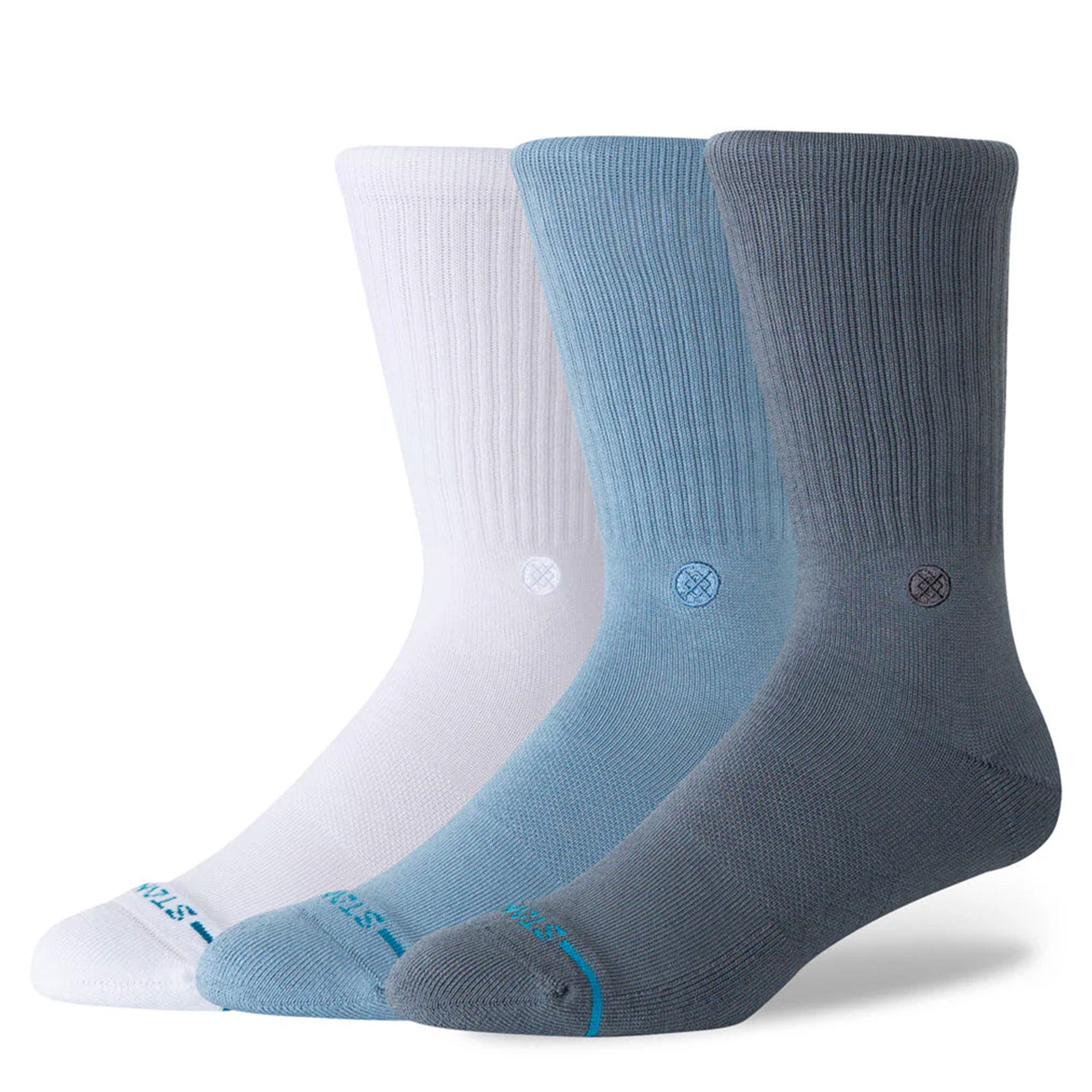 Stance Icon 3 Pack Socks Turbulence Socks M556D18ICP-TUB Close-up | Overkill
