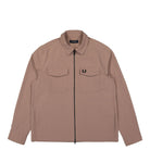 Fred Perry Zip Overshirt Dark Pink Jackets M5684-S52 | Overkill
