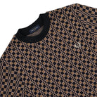 Fred Perry Glitch Chequerboard T-Shirt Shadedstone / Navy T-Shirts Close-up | Overkill