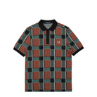 Fred Perry Glitch Tartan Polo Shirt Whiskey Brown Polo Shirts M6663-S54 | Overkill
