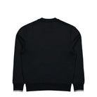 Fred Perry Crew Neck Sweatshirt Black sweater M7535-184 Close-up | Overkill
