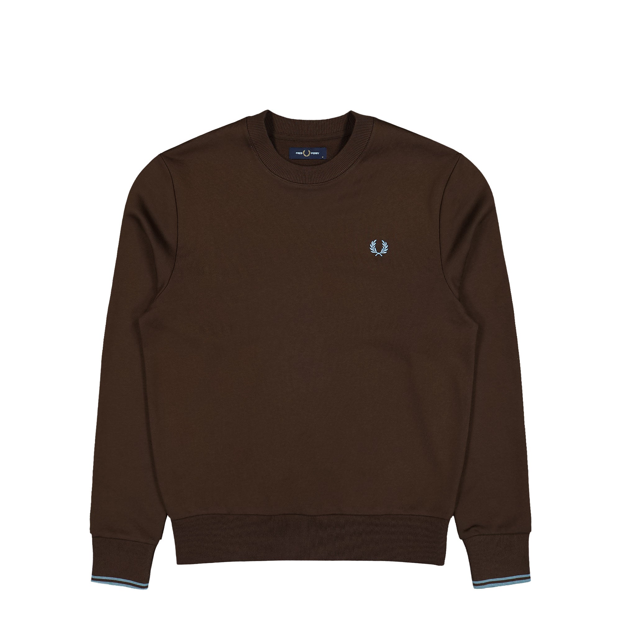 Fred Perry Crew Neck Sweatshirt Burnt Tobacco / Cocoa  / Stockport Brown Sweatshirts M7535-49A | Overkill
