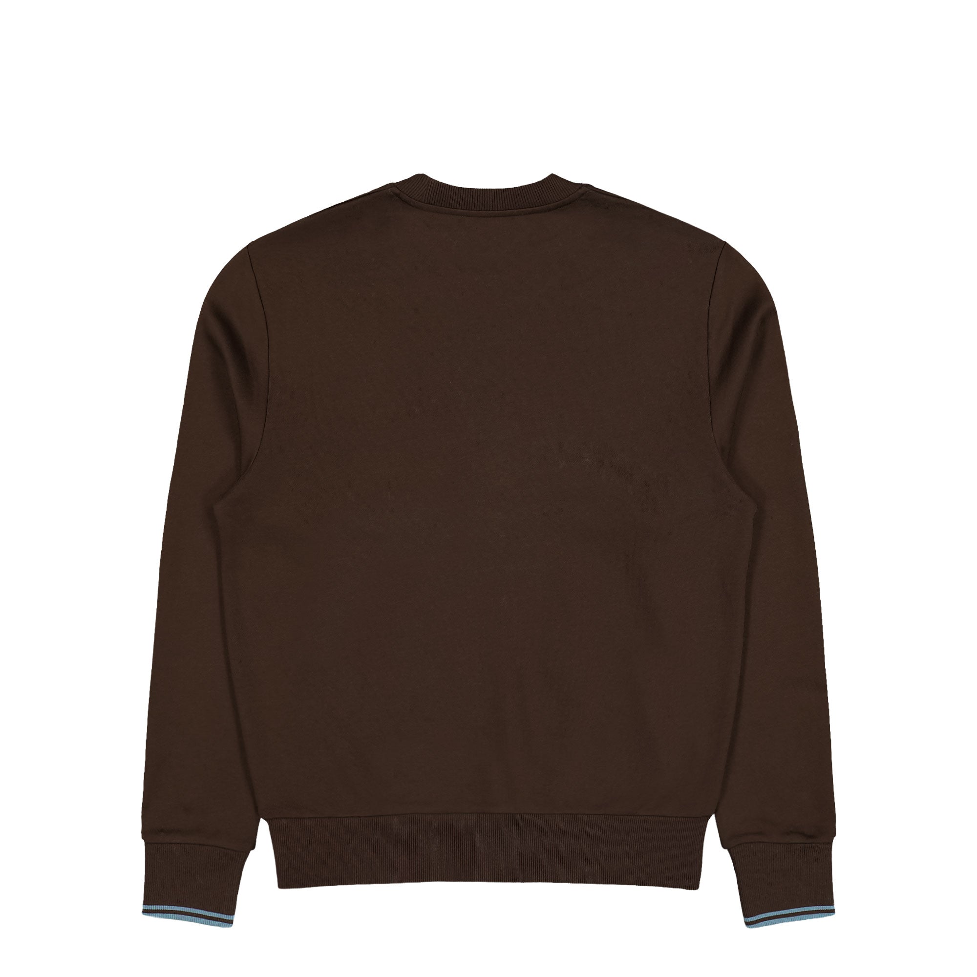Fred Perry Crew Neck Sweatshirt Burnt Tobacco / Cocoa  / Stockport Brown Sweatshirts M7535-49A Close-up | Overkill
