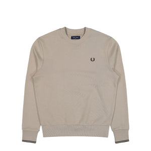 Fred Perry Crew Neck Sweatshirt Warm Oat / Cortege Green / Black To Black Sweatshirts M7535-50A | Overkill
