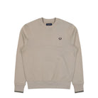 Fred Perry Crew Neck Sweatshirt Warm Oat / Cortege Green / Black To Black Sweatshirts M7535-50A | Overkill
