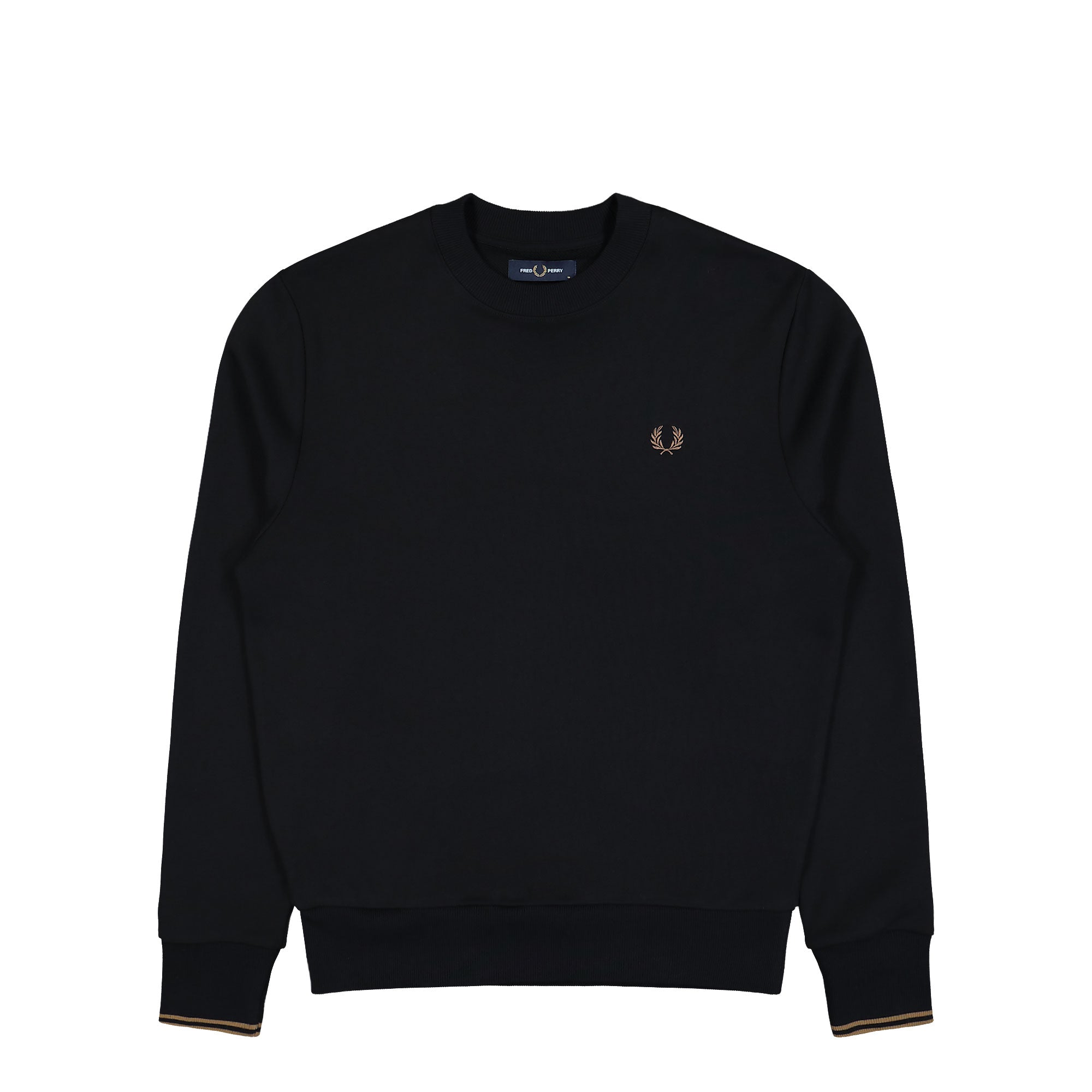 Fred Perry Crew Neck Sweatshirt Black / Shadedston Sweatshirts M7535-S77 | Overkill