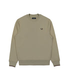 Fred Perry Crew Neck Sweatshirt Warm Grey / Brick Sweatshirts M7535-U84 | Overkill