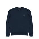 Fred Perry Crew Neck Sweatshirt Dark Airforce / Light Ice / Bay Leaf Sweatshirts M7535-Z47 | Overkill