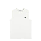 Fred Perry Crew Neck Vest White Tops M7777-100 | Overkill