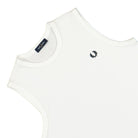 Fred Perry Crew Neck Vest White Tops Close-up | Overkill