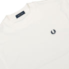Fred Perry Relaxed Towelling T-Shirt Snow White T-Shirts Close-up | Overkill