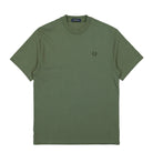 Fred Perry Relaxed T-Shirt Laurel Wreath Green T-Shirts M8710-X21 | Overkill