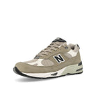 New Balance M991BTN Elm / Brown Rice Low Top Sneakers  Close Up | Overkill