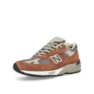 New Balance M991PTY Sequoia / Falcon Sneakers  Close Up | Overkill