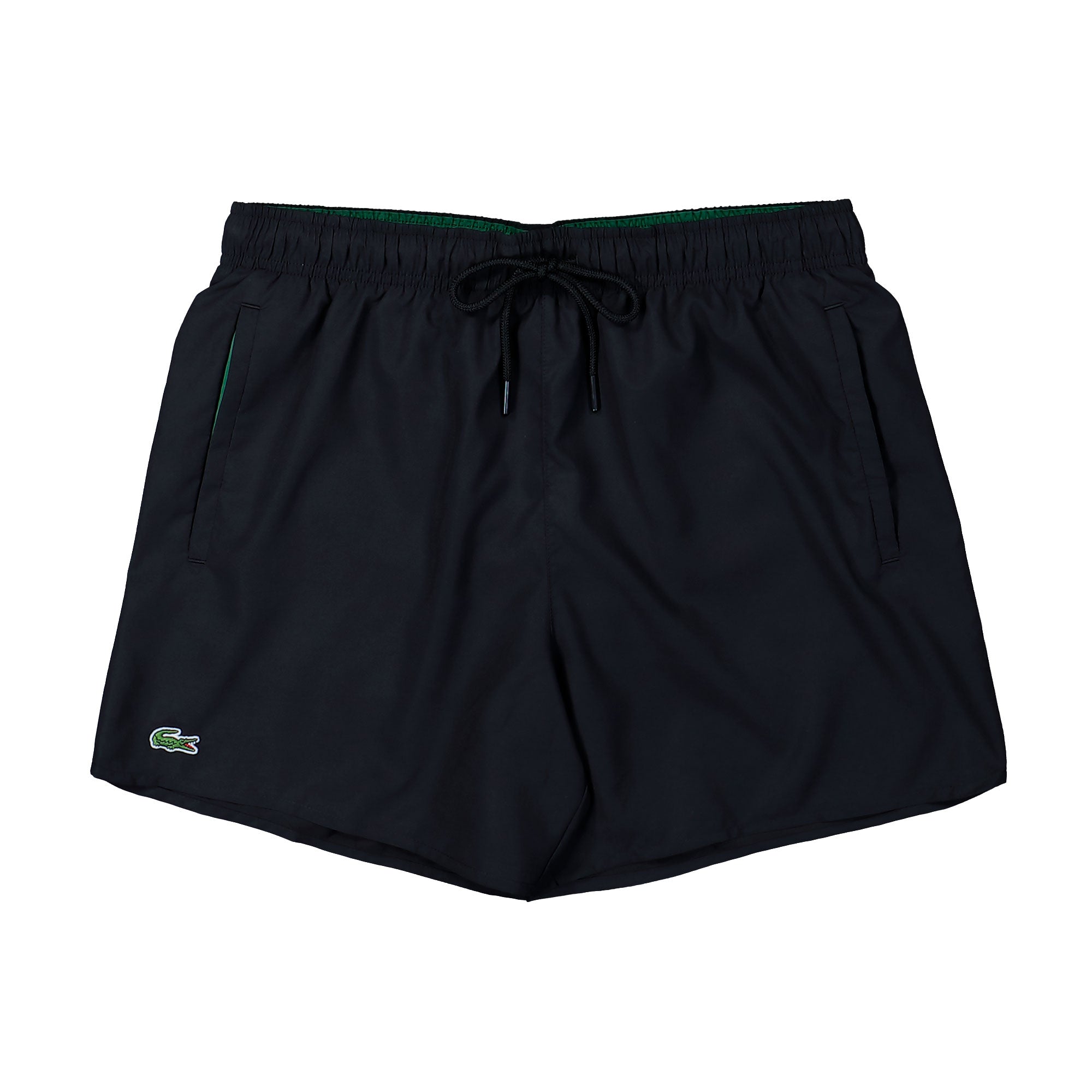 Lacoste Short Quick-Dry Swim Trunks Black / Green Swimwear MH6270-00 964 | Overkill