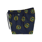 Lacoste Printed Swim Trunks Blue Marine Swimwear Close-up | Overkill