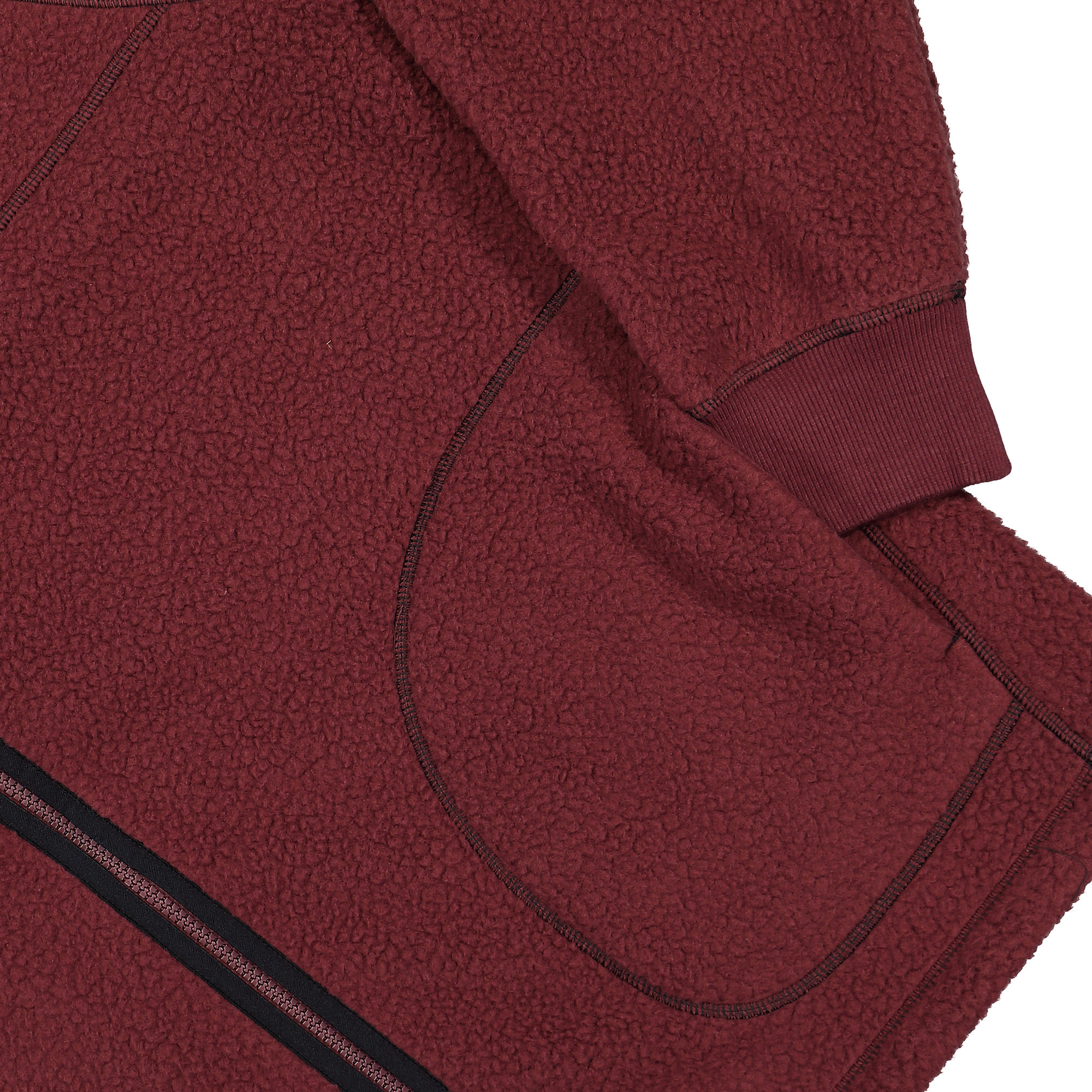 New Balance Athletics Polar Fleece Full Zip Burgundy Fleece Jackets Detailfoto | Overkill