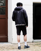 KA_YO_Prototype Shell Jacket Charcoal Windbreaker 80015 575 On Model Back View | Overkill