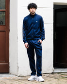 Lacoste Tracksuit Trousers Marine Blue Sweat & Track Pants XH1412-00 166 On Model Front View | Overkill