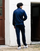 Lacoste Tracksuit Trousers Marine Blue Sweat & Track Pants XH1412-00 166 On Model Back View | Overkill