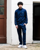 Lacoste Original Paris-Piqué Trackjacket Marine Blue Track Jackets SH1457-00 166 On Model Front View | Overkill