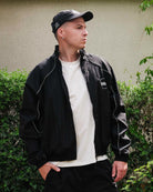 Boiler Room Shell Track Top Black Track Jackets Close-up | Overkill
