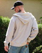 Gramicci One Point Zip Hooded Sweatshirt Heather Ash Hoodies Detailfoto | Overkill