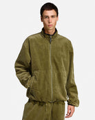 adidas Equipment Jacket Focus Olive Jackets JV7660 On Model Front View | Overkill

