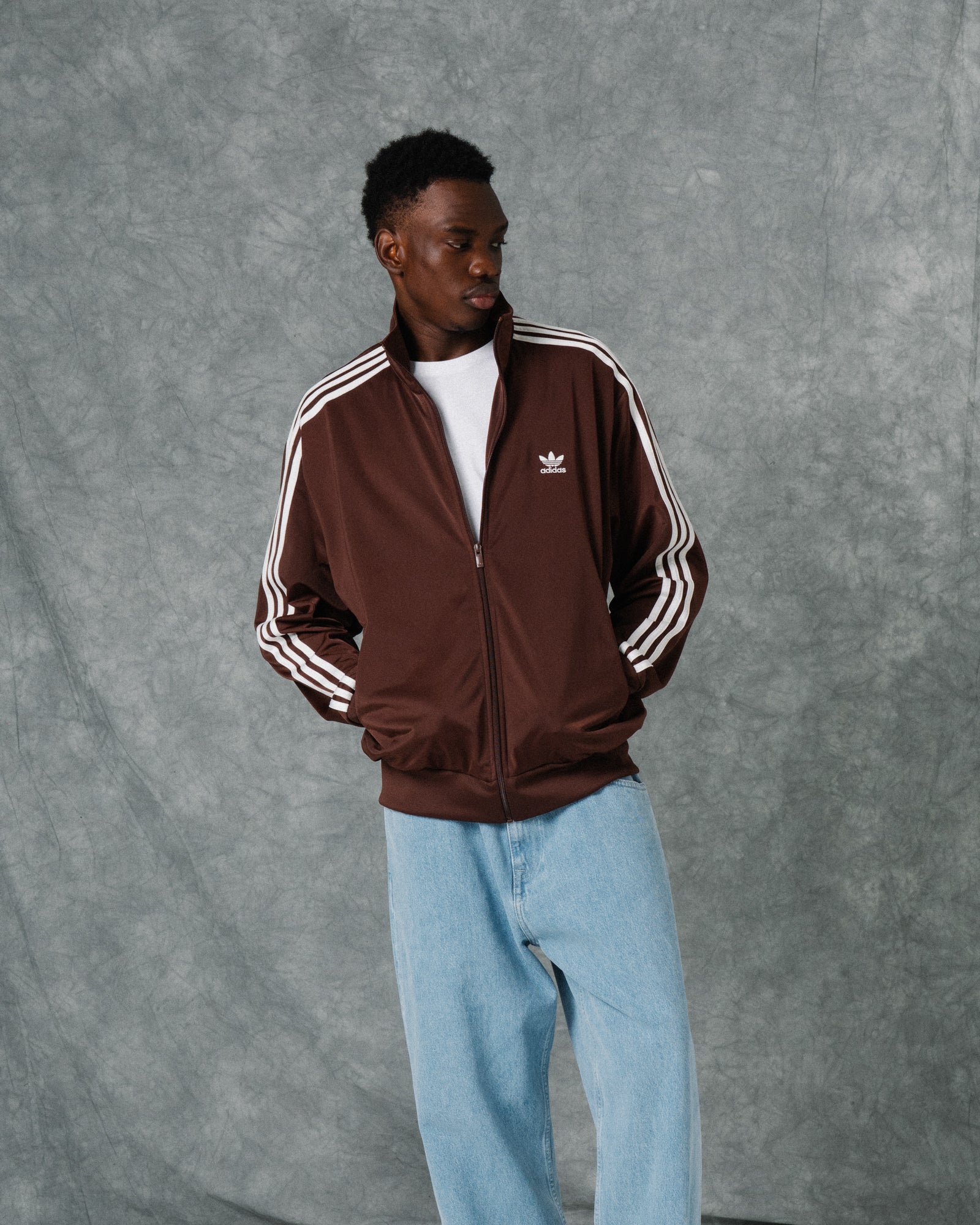 adidas BB TRACKTOP ダークブラウン adidas Originals Adicolor Classics Beckenbauer Track Top in Dark