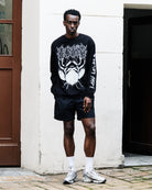 Edwin Panku Kochu LS T-Shirt Black Longsleeves I035824.89.67.03 On Model Front View | Overkill