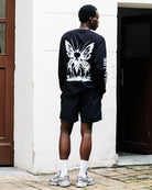 Edwin Panku Kochu LS T-Shirt Black Longsleeves I035824.89.67.03 On Model Back View | Overkill