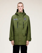 adidas Sunnyhurst Parka SPZL Focus Olive Parkas KA1326 On Model Front View | Overkill
