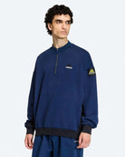 adidas Equipment Half-Zip Sweater Night Indigo Sweatshirts KE1351 On Model Front View | Overkill
