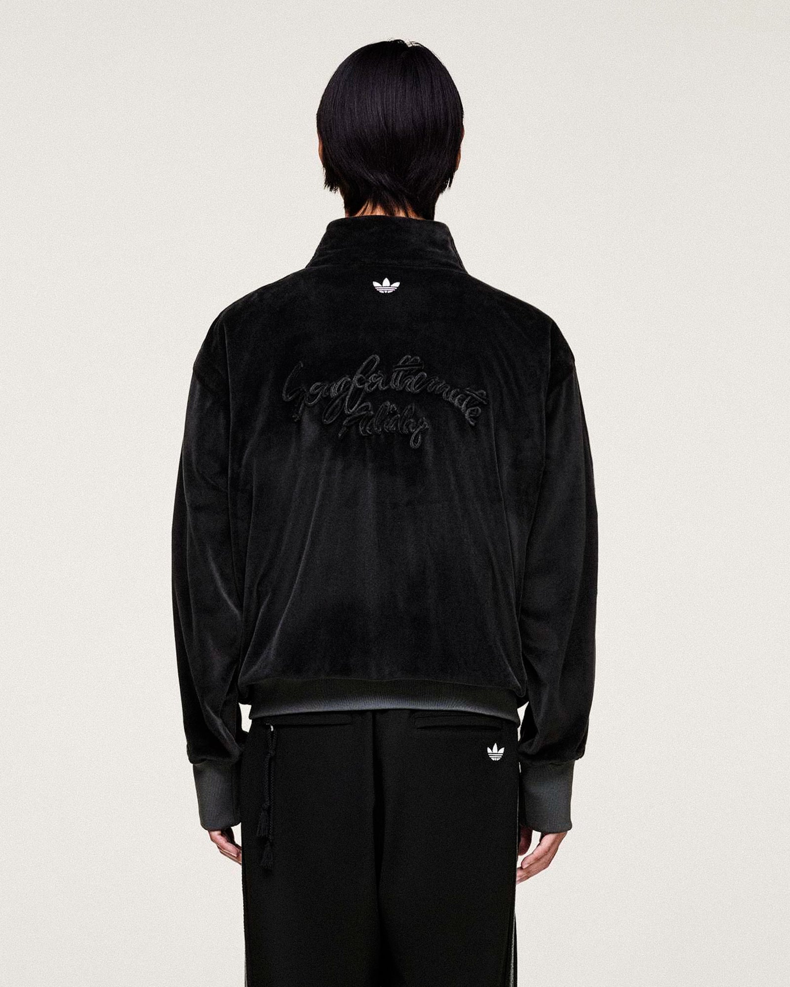 adidas ADI006 Track Top Black Track Jackets KC0317 On Model Back View | Overkill
