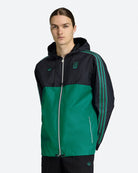 adidas Liverpool FC Icon Parka Black / Sea Green Jackets JW5469 On Model Front View | Overkill